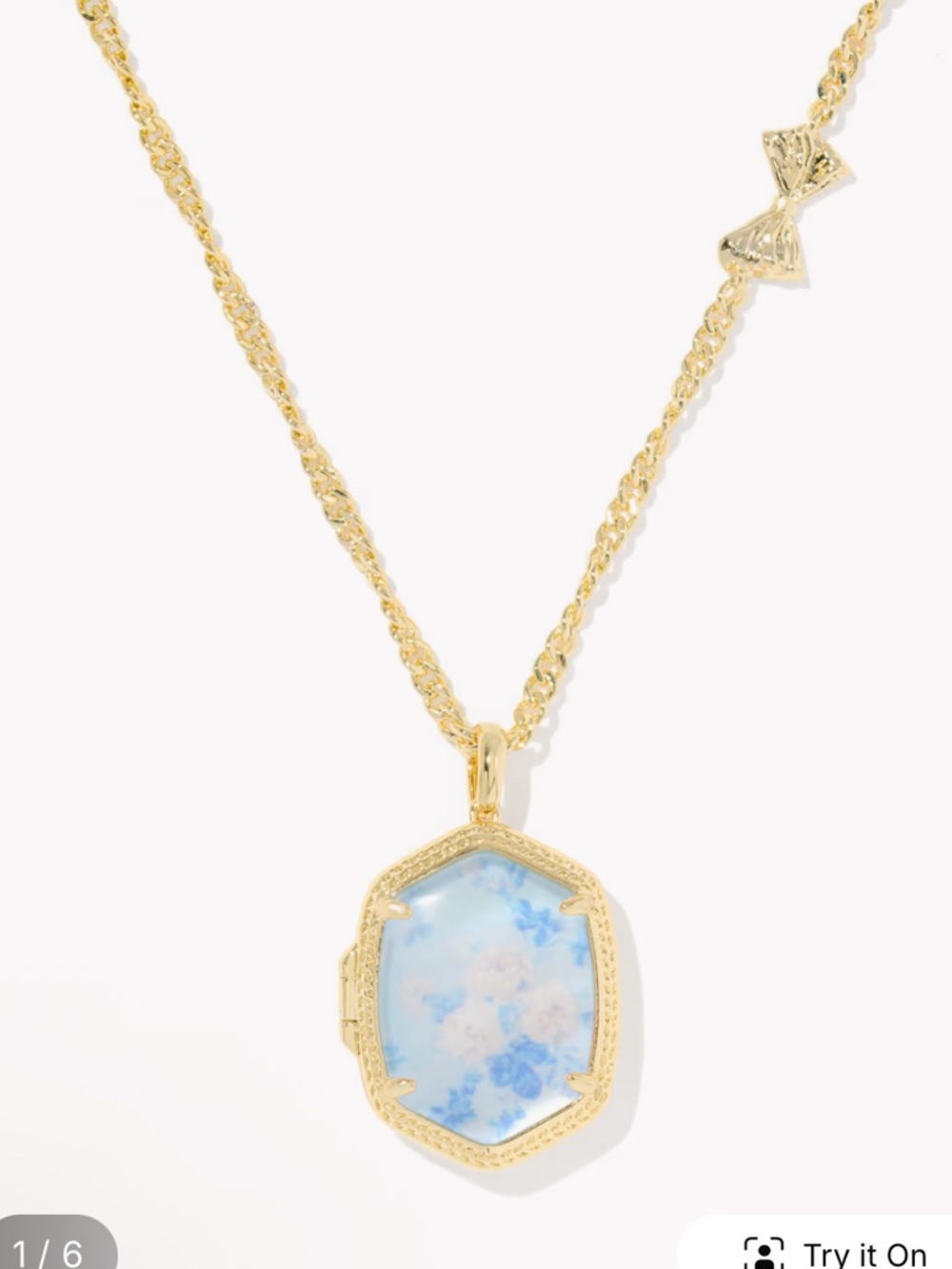 Kendra Scott x LoveShack Fancy Daphne Gold Locket necklace